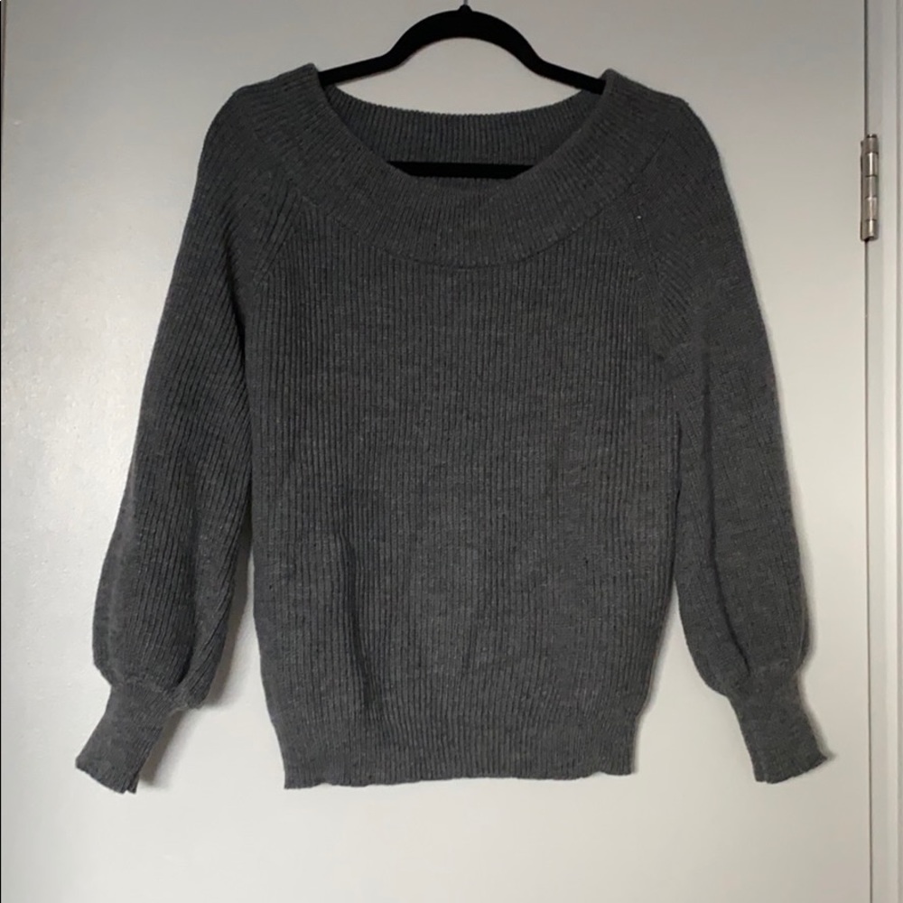 Knit off the shoulder sweater